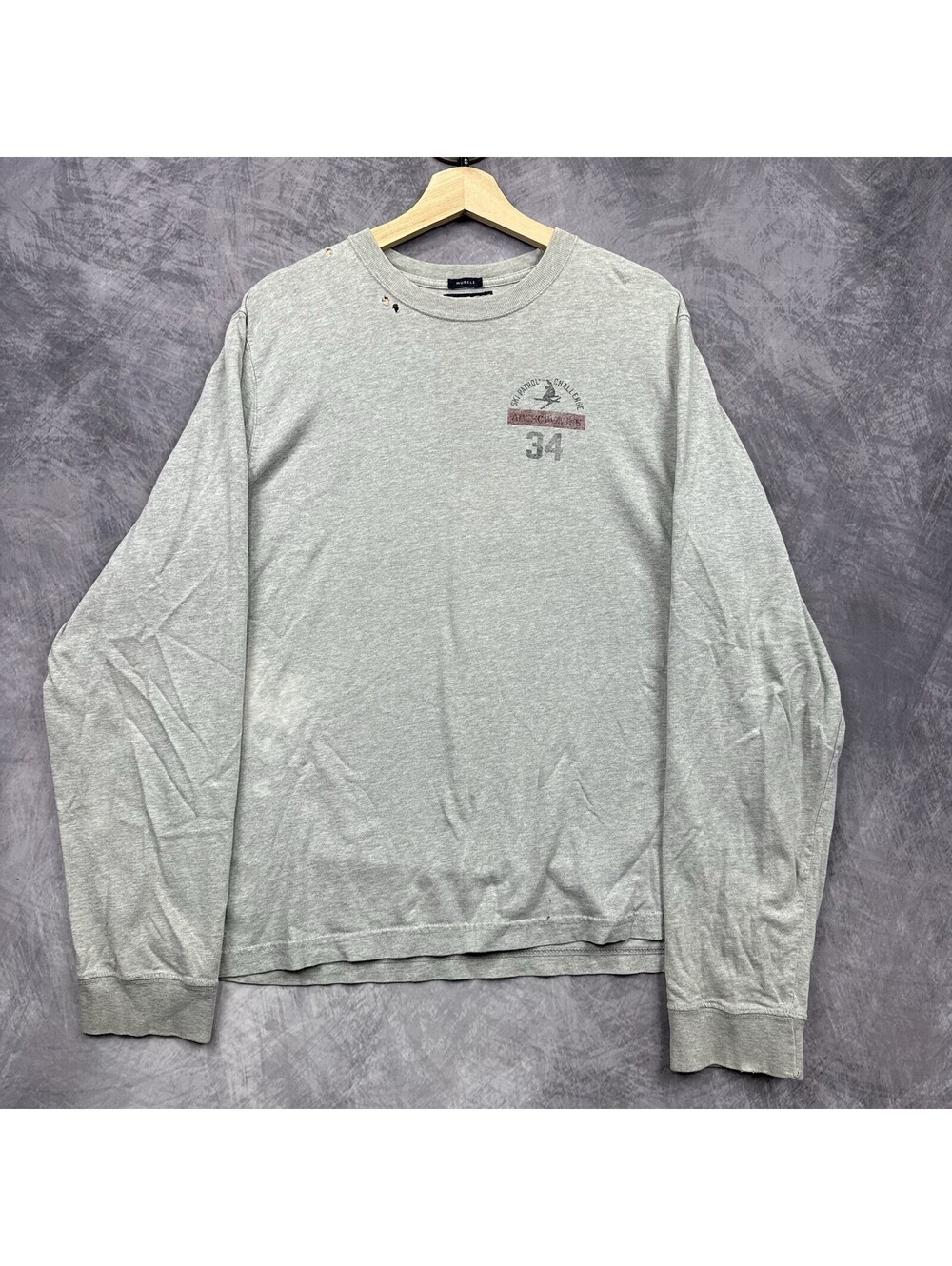 Vtg 90s Y2K Abercrombie & Fitch Mens XL Muscle Ski Patrol Long Sleeve T-Shirt